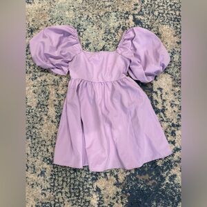 Lavender Puff Sleeve Dress